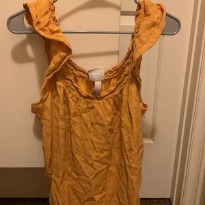 Mustard Knox rose tank